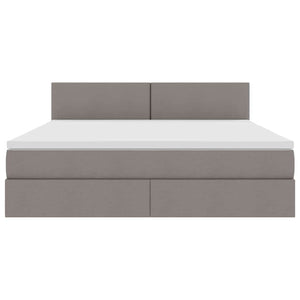 Κρεβάτι με αποθηκευτικό χώρο και στρώμα Taupe 160 x 200 cm - Pakobazaar