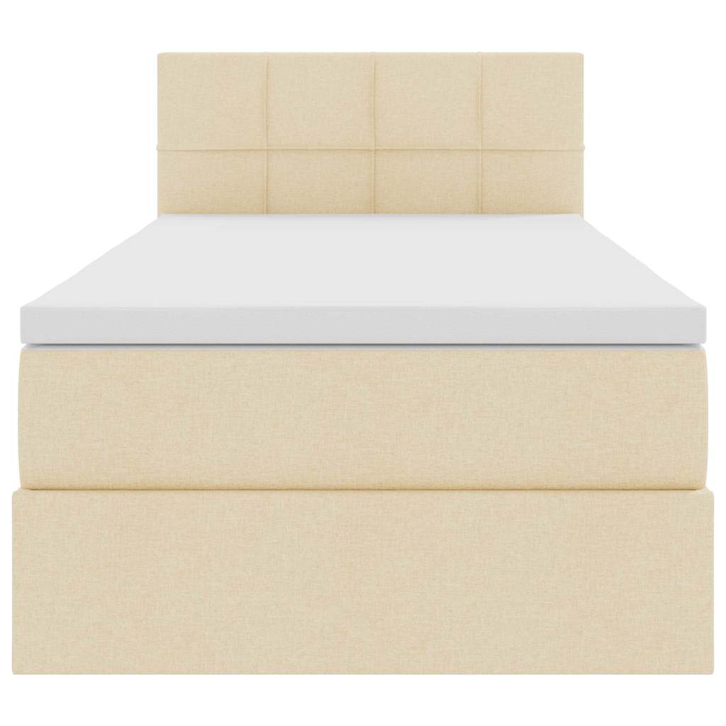 Κρεβάτι με αποθηκευτικό χώρο και στρώμα Κρέμ 90 x 190 cm - Pakobazaar
