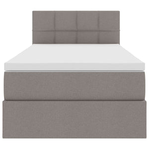 Κρεβάτι με αποθηκευτικό χώρο και στρώμα Taupe 100 x 200 cm