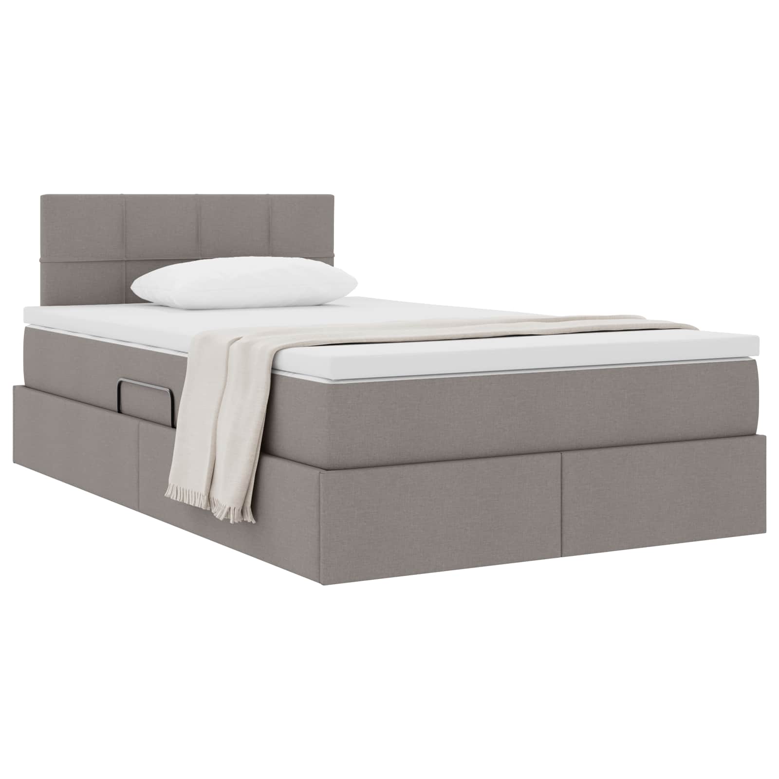 Κρεβάτι με αποθηκευτικό χώρο και στρώμα Taupe 120 x 190 cm - Pakobazaar