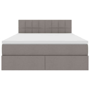 Κρεβάτι με αποθηκευτικό χώρο και στρώμα Taupe 140 x 190 cm - Pakobazaar