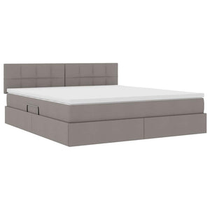 Κρεβάτι με αποθηκευτικό χώρο και στρώμα Taupe 160 x 200 cm - Pakobazaar