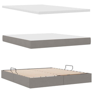 Κρεβάτι με αποθηκευτικό χώρο και στρώμα Taupe 160 x 200 cm - Pakobazaar