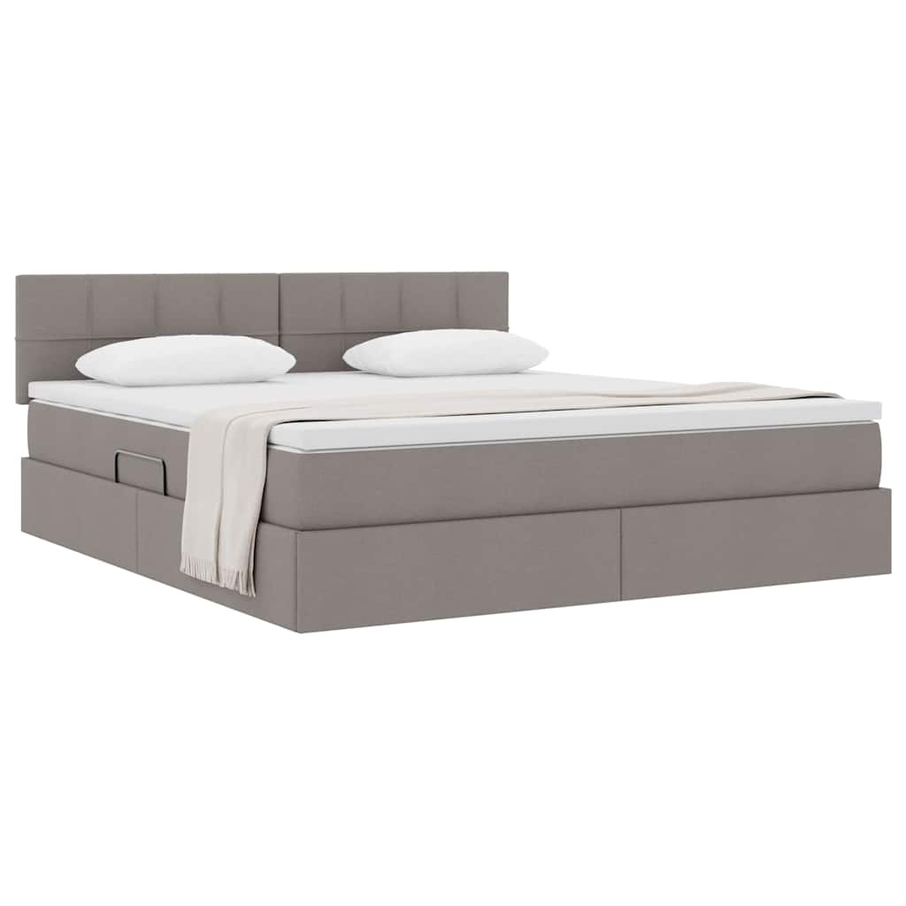Κρεβάτι με αποθηκευτικό χώρο και στρώμα Taupe 160 x 200 cm - Pakobazaar