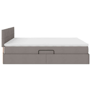 Κρεβάτι με αποθηκευτικό χώρο και στρώμα Taupe 160 x 200 cm - Pakobazaar