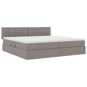 Κρεβάτι με αποθηκευτικό χώρο και στρώμα Taupe 200 x 200 cm