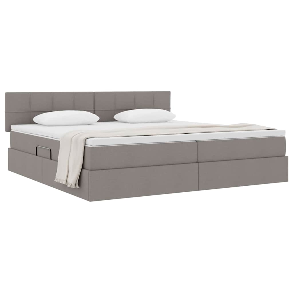Κρεβάτι με αποθηκευτικό χώρο και στρώμα Taupe 200 x 200 cm