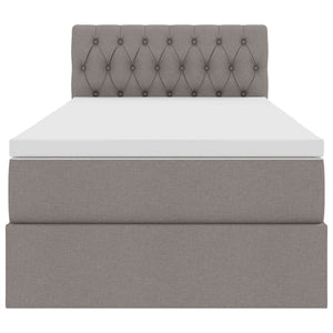 Κρεβάτι με αποθηκευτικό χώρο και στρώμα Taupe 90 x 200 cm - Pakobazaar