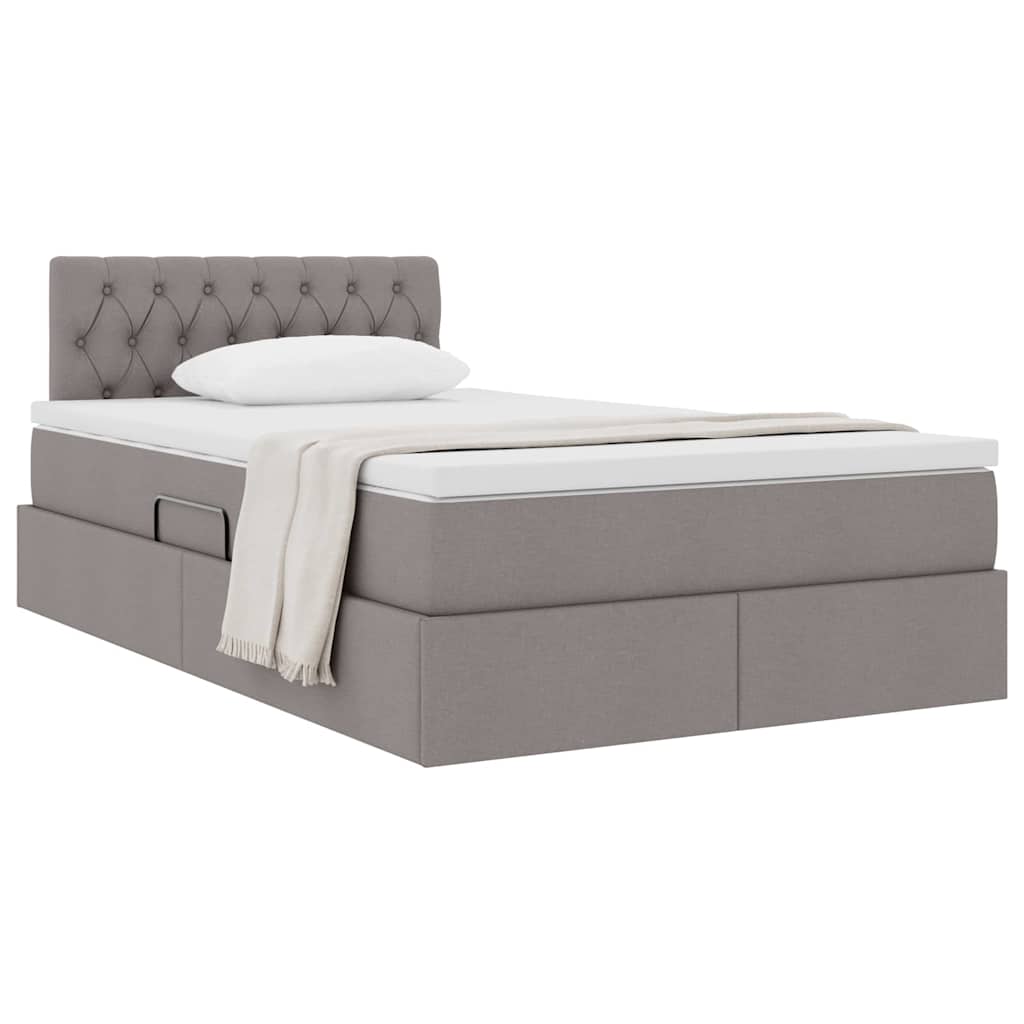 Κρεβάτι με αποθηκευτικό χώρο και στρώμα Taupe 120 x 190 cm - Pakobazaar