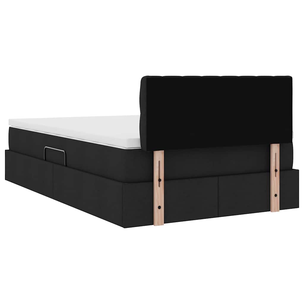 Κρεβάτι με αποθηκευτικό χώρο και στρώμα Μαύρο 120 x 200 cm - Pakobazaar