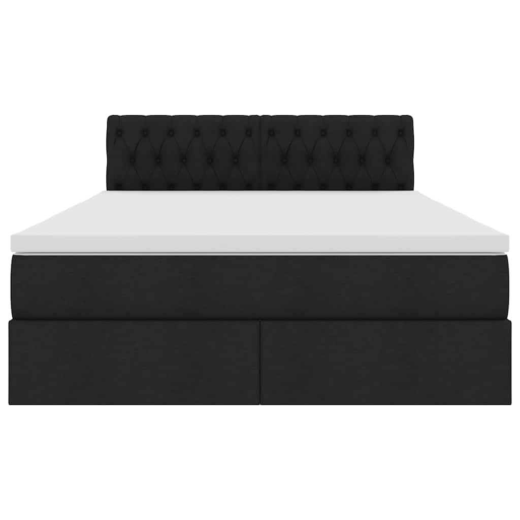 Κρεβάτι με αποθηκευτικό χώρο και στρώμα Μαύρο 140 x 190 cm - Pakobazaar