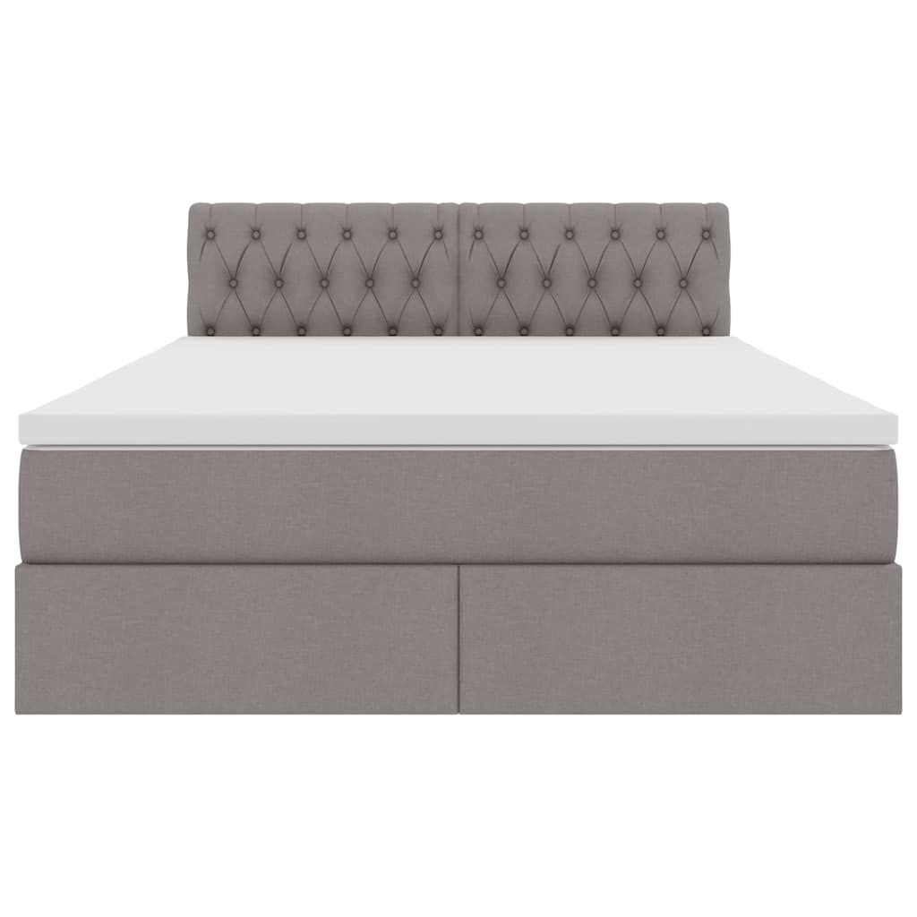 Κρεβάτι με αποθηκευτικό χώρο και στρώμα Taupe 140 x 190 cm