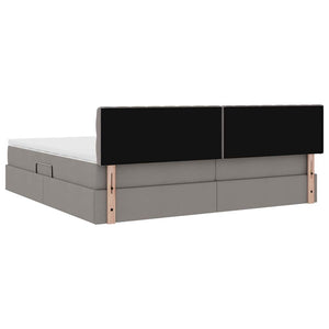 Κρεβάτι με αποθηκευτικό χώρο και στρώμα Taupe 200 x 200 cm - Pakobazaar