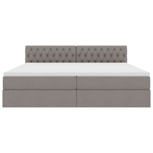 Κρεβάτι με αποθηκευτικό χώρο και στρώμα Taupe 200 x 200 cm - Pakobazaar