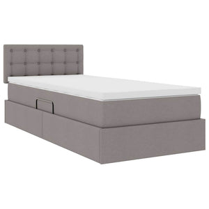 Κρεβάτι με αποθηκευτικό χώρο και στρώμα Taupe 90 x 200 cm