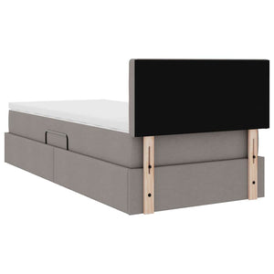 Κρεβάτι με αποθηκευτικό χώρο και στρώμα Taupe 90 x 200 cm