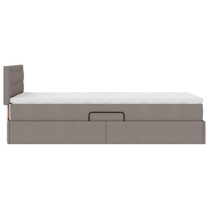 Κρεβάτι με αποθηκευτικό χώρο και στρώμα Taupe 90 x 200 cm