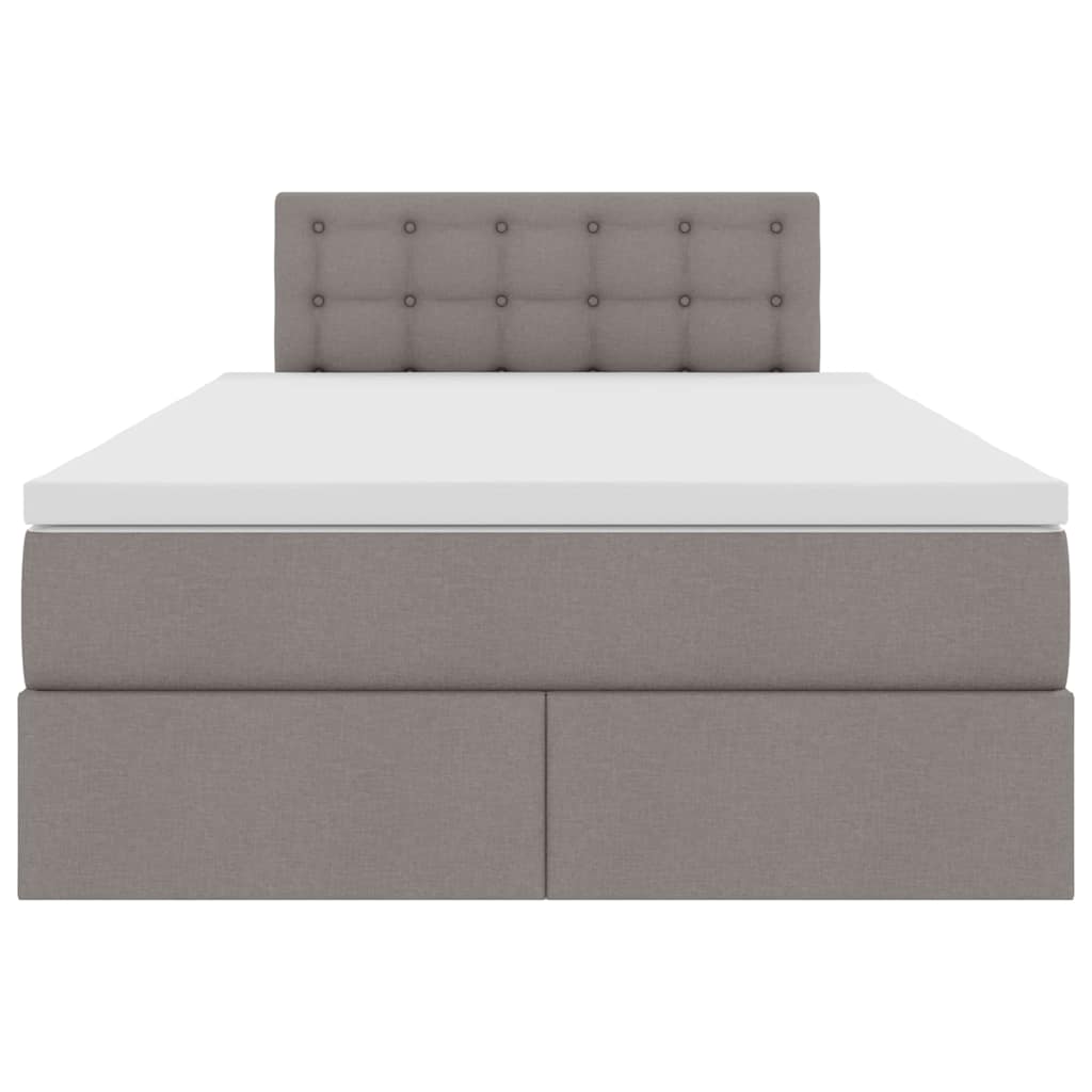 Κρεβάτι με αποθηκευτικό χώρο και στρώμα Taupe 120 x 200 cm - Pakobazaar