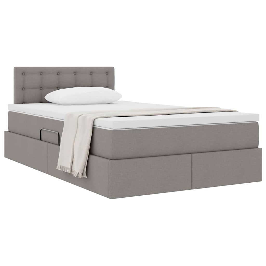 Κρεβάτι με αποθηκευτικό χώρο και στρώμα Taupe 120 x 200 cm - Pakobazaar