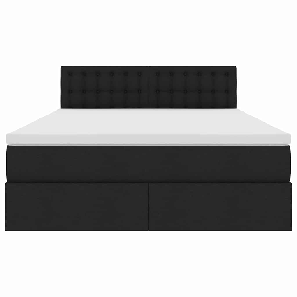 Κρεβάτι με αποθηκευτικό χώρο και στρώμα Μαύρο 140 x 190 cm - Pakobazaar