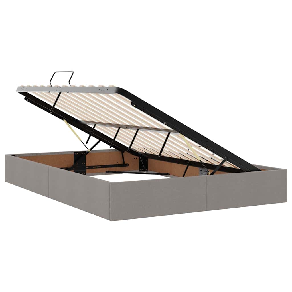 Κρεβάτι με αποθηκευτικό χώρο και στρώμα Taupe 140 x 190 cm - Pakobazaar