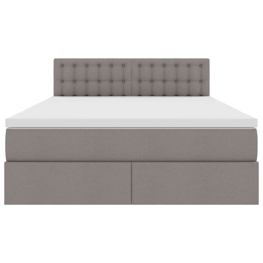 Κρεβάτι με αποθηκευτικό χώρο και στρώμα Taupe 140 x 190 cm - Pakobazaar