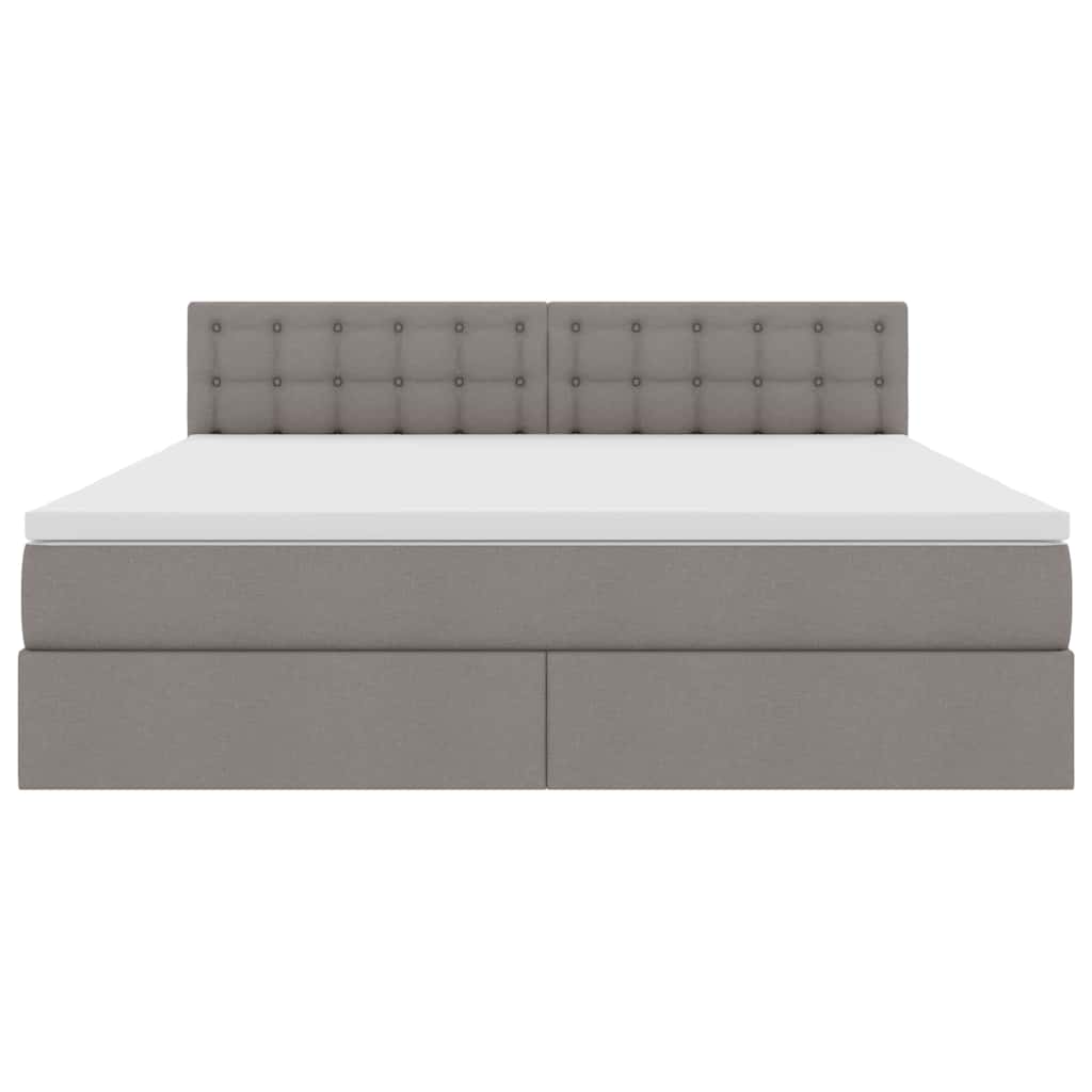 Κρεβάτι με αποθηκευτικό χώρο και στρώμα Taupe 160 x 200 cm - Pakobazaar