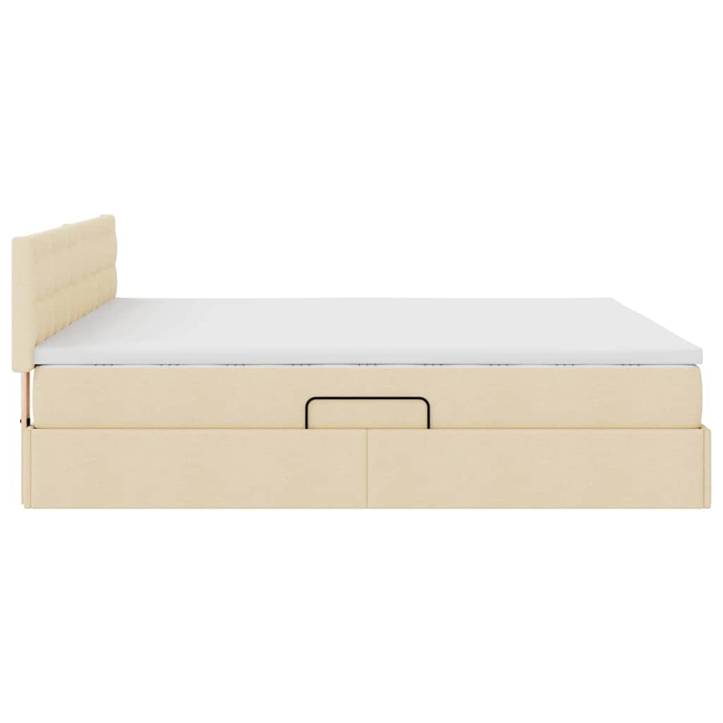 Κρεβάτι με αποθηκευτικό χώρο και στρώμα Κρέμ 180 x 200 cm