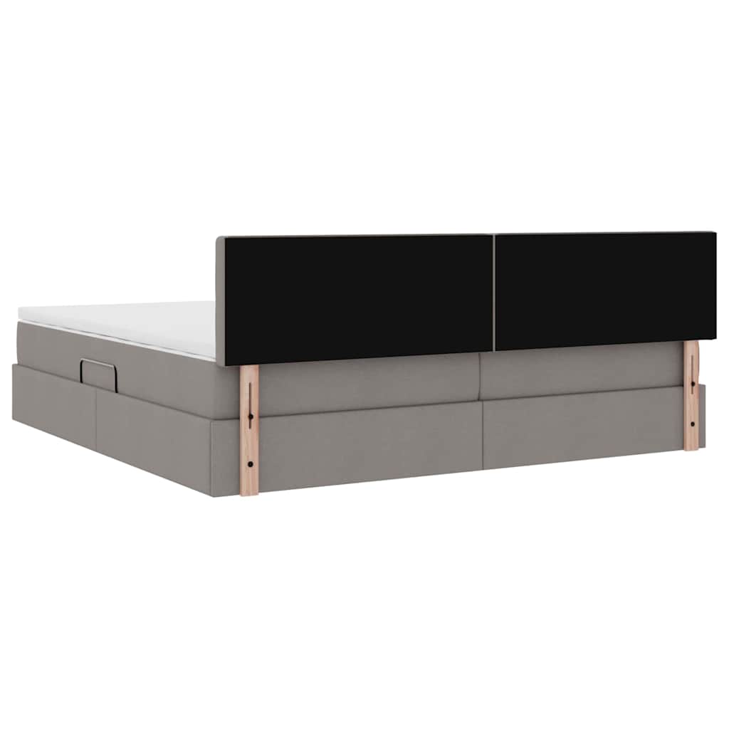 Κρεβάτι με αποθηκευτικό χώρο και στρώμα Taupe 200 x 200 cm - Pakobazaar