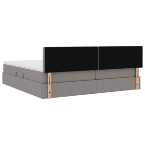 Κρεβάτι με αποθηκευτικό χώρο και στρώμα Taupe 200 x 200 cm - Pakobazaar