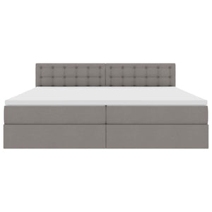 Κρεβάτι με αποθηκευτικό χώρο και στρώμα Taupe 200 x 200 cm - Pakobazaar