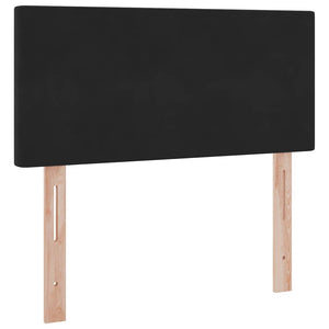 Κρεβάτι Αποθήκης με στρώμα Μαύρο 90 x 190 cm Βελούδο - Pakobazaar