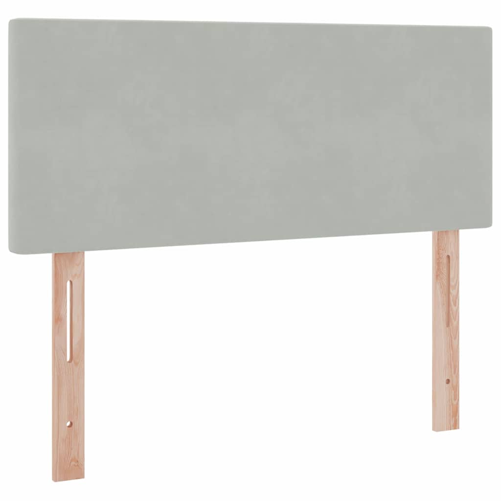 Κρεβάτι Αποθήκης με στρώμα Ανοιχτό γκρι 120 x 200 cm Βελούδο - Pakobazaar