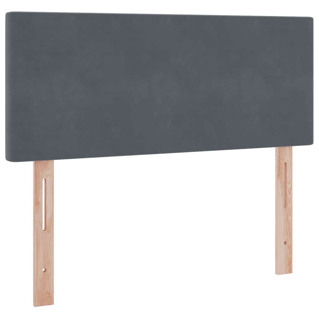 Κρεβάτι Αποθήκης με στρώμα Σκούρο Γκρι 120 x 200 cm Βελούδο