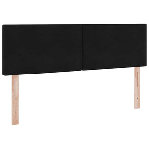 Κρεβάτι Αποθήκης με κεφαλάρι Μαύρο 140 x 200 cm Βελούδο