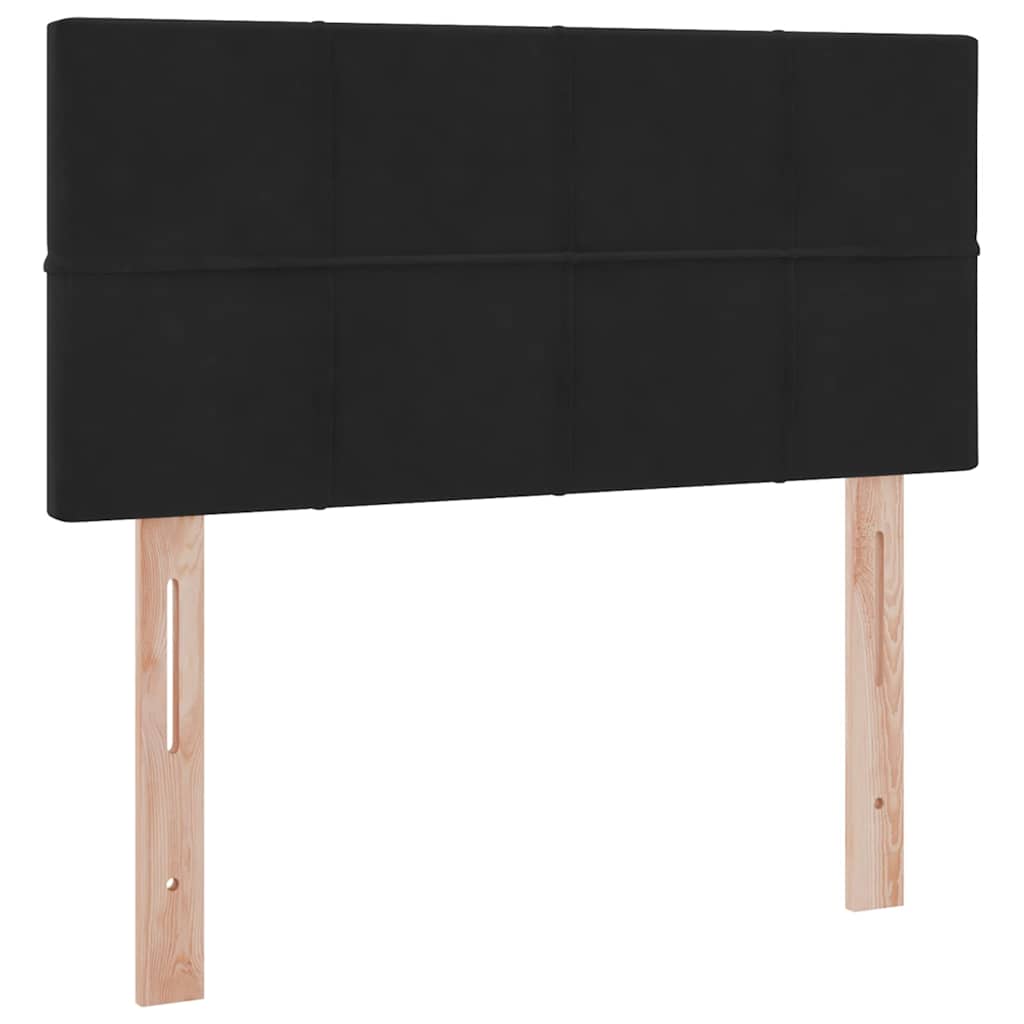 Κρεβάτι Αποθήκης με στρώμα Μαύρο 90 x 190 cm Βελούδο - Pakobazaar