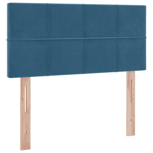 Κρεβάτι Αποθήκης με στρώμα Σκούρο Μπλε 90 x 190 cm Βελούδο - Pakobazaar