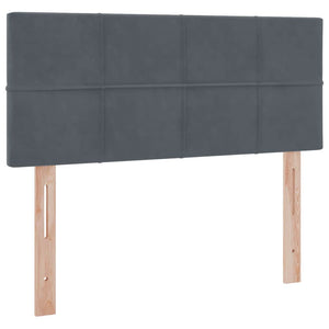 Κρεβάτι Αποθήκης με στρώμα Σκούρο Γκρι 120 x 190 cm Βελούδο