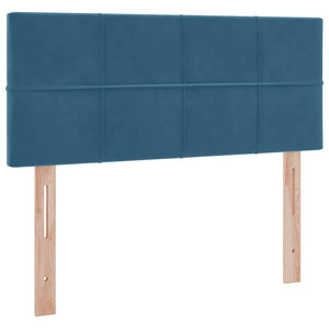 Κρεβάτι Αποθήκης με κεφαλάρι Μπλε 120 x 190 cm Βελούδο - Pakobazaar