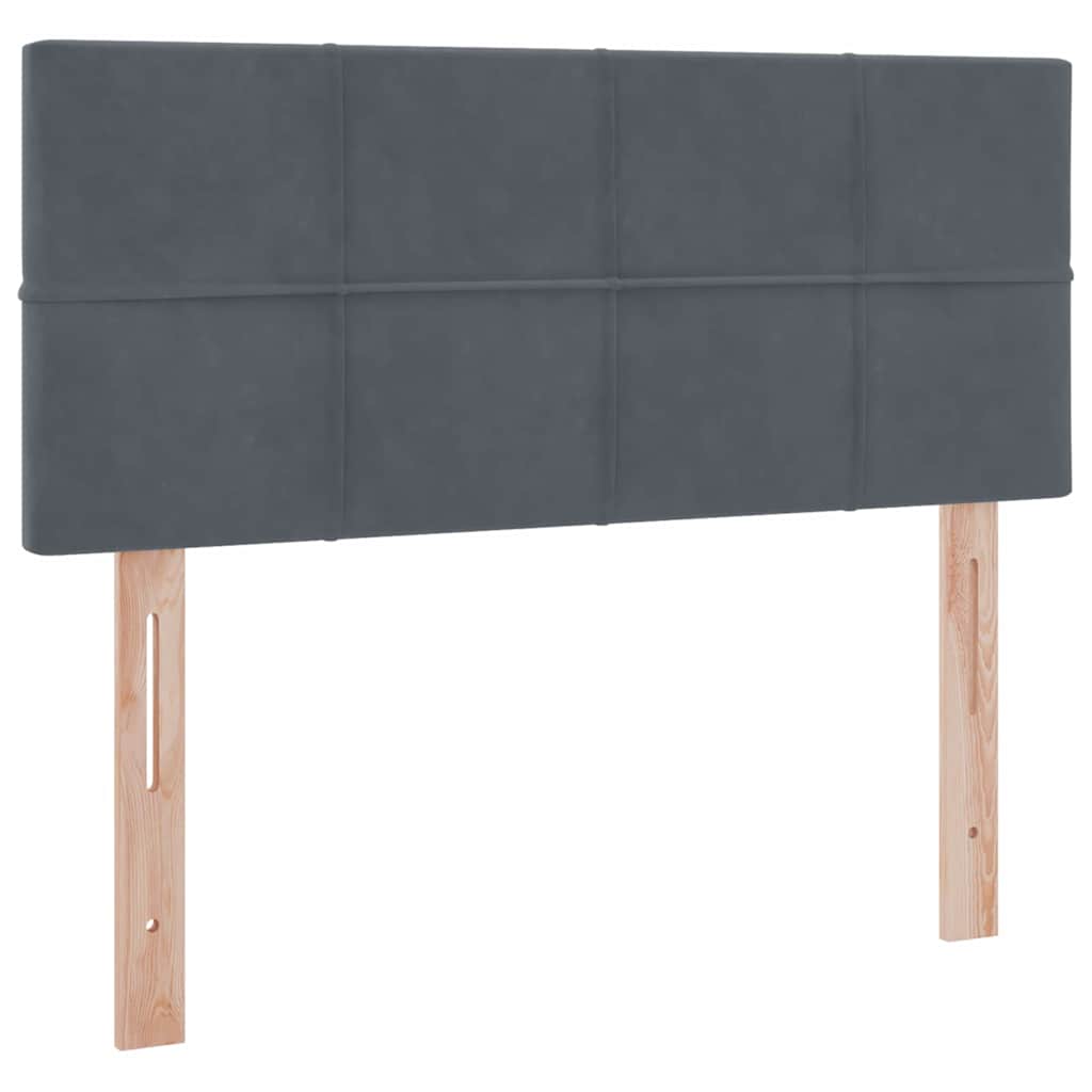 Κρεβάτι Αποθήκης με στρώμα Σκούρο Γκρι 120 x 200 cm Βελούδο