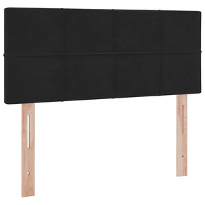 Κρεβάτι Αποθήκης με κεφαλάρι Μαύρο 120 x 200 cm Βελούδο