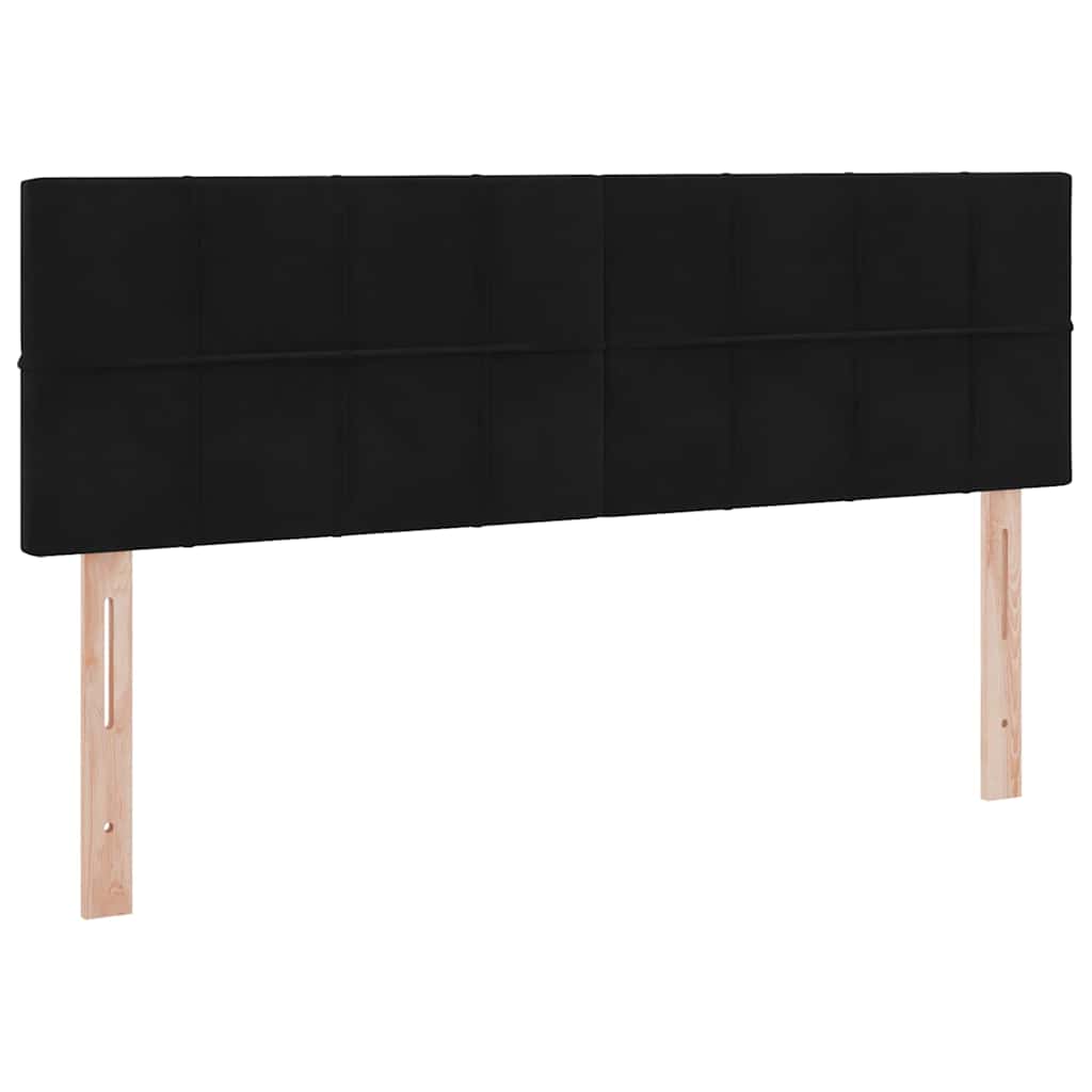 Κρεβάτι Αποθήκης με στρώμα Μαύρο 140 x 190 cm Βελούδο