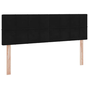 Κρεβάτι Αποθήκης με κεφαλάρι Μαύρο 140 x 190 cm Βελούδο