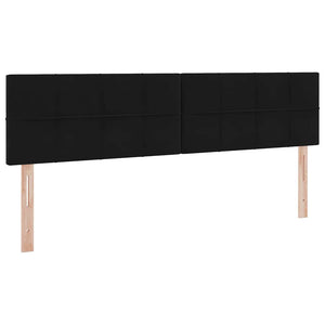 Κρεβάτι Αποθήκης με κεφαλάρι Μαύρο 180 x 200 cm Βελούδο