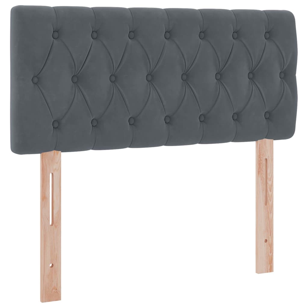 Κρεβάτι Αποθήκης με στρώμα Σκούρο Γκρι 90 x 190 cm Βελούδο - Pakobazaar