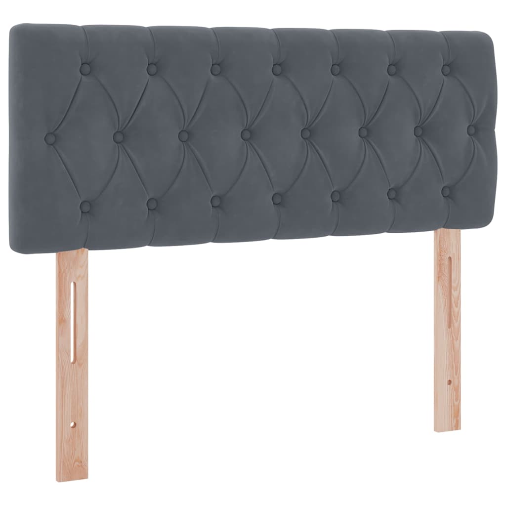 Κρεβάτι Αποθήκης με στρώμα Σκούρο Γκρι 120 x 190 cm Βελούδο