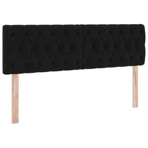 Κρεβάτι Αποθήκης με κεφαλάρι Μαύρο 140 x 200 cm Βελούδο