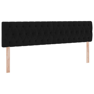 Κρεβάτι Αποθήκης με κεφαλάρι Μαύρο 180 x 200 cm Βελούδο