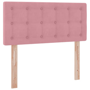 Κρεβάτι Αποθήκης με στρώμα με κεφαλάρι Ροζ 90 x 200 cm Βελούδο - Pakobazaar