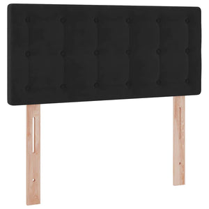 Κρεβάτι Αποθήκης με κεφαλάρι Μαύρο 100 x 200 cm Βελούδο